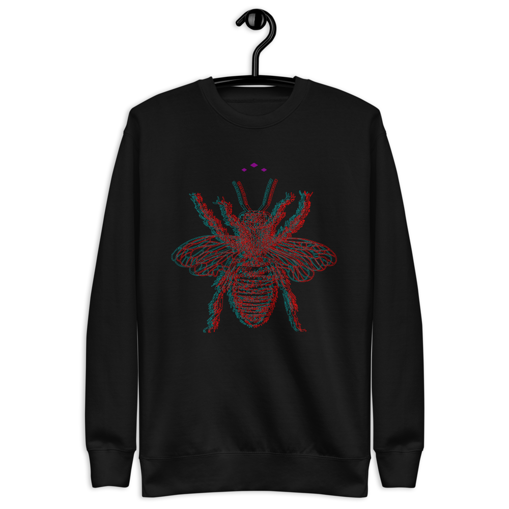 Buzzed Bee | Colors On Black Sweatshirt