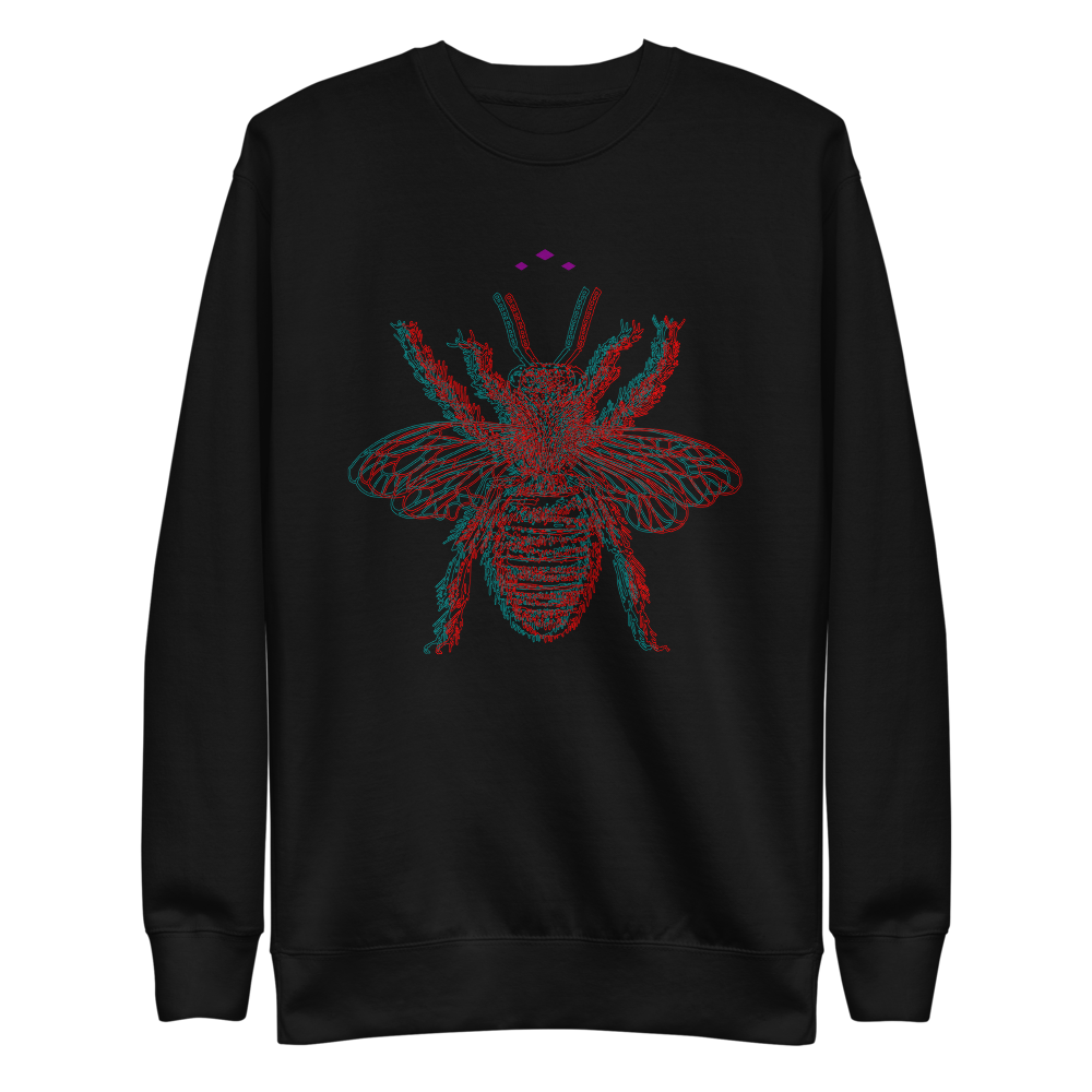 Buzzed Bee | Colors On Black Sweatshirt