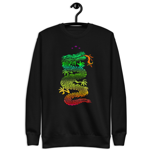 Dragon | Colors On Black Sweatshirt