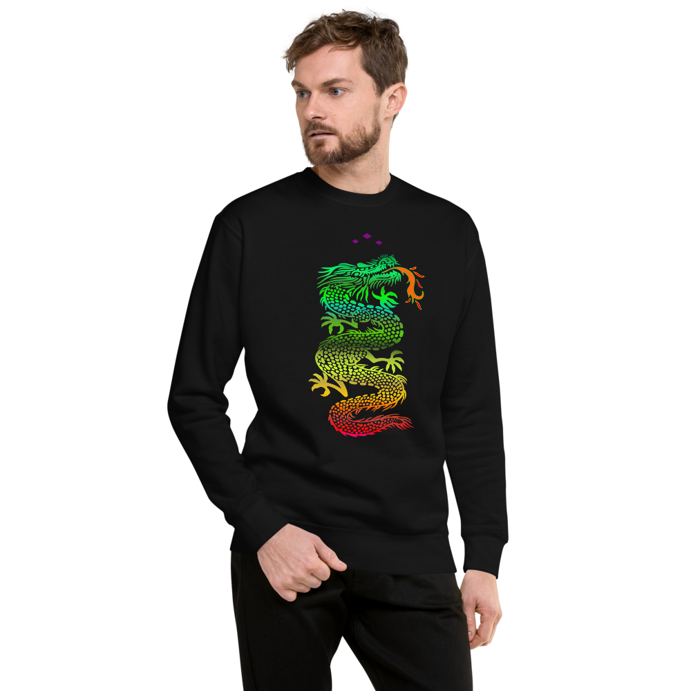 Dragon | Colors On Black Sweatshirt