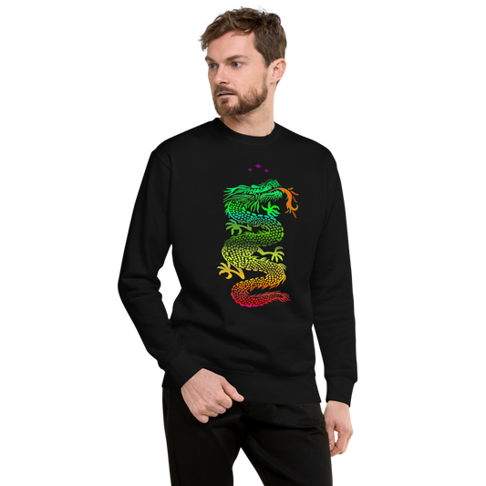 Dragon | Colors On Black Sweatshirt