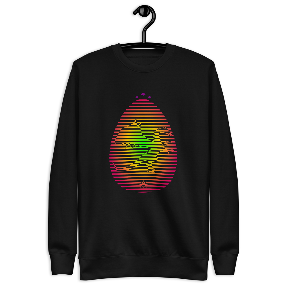 Dragon's Egg | Colors On Black Sweatshirt