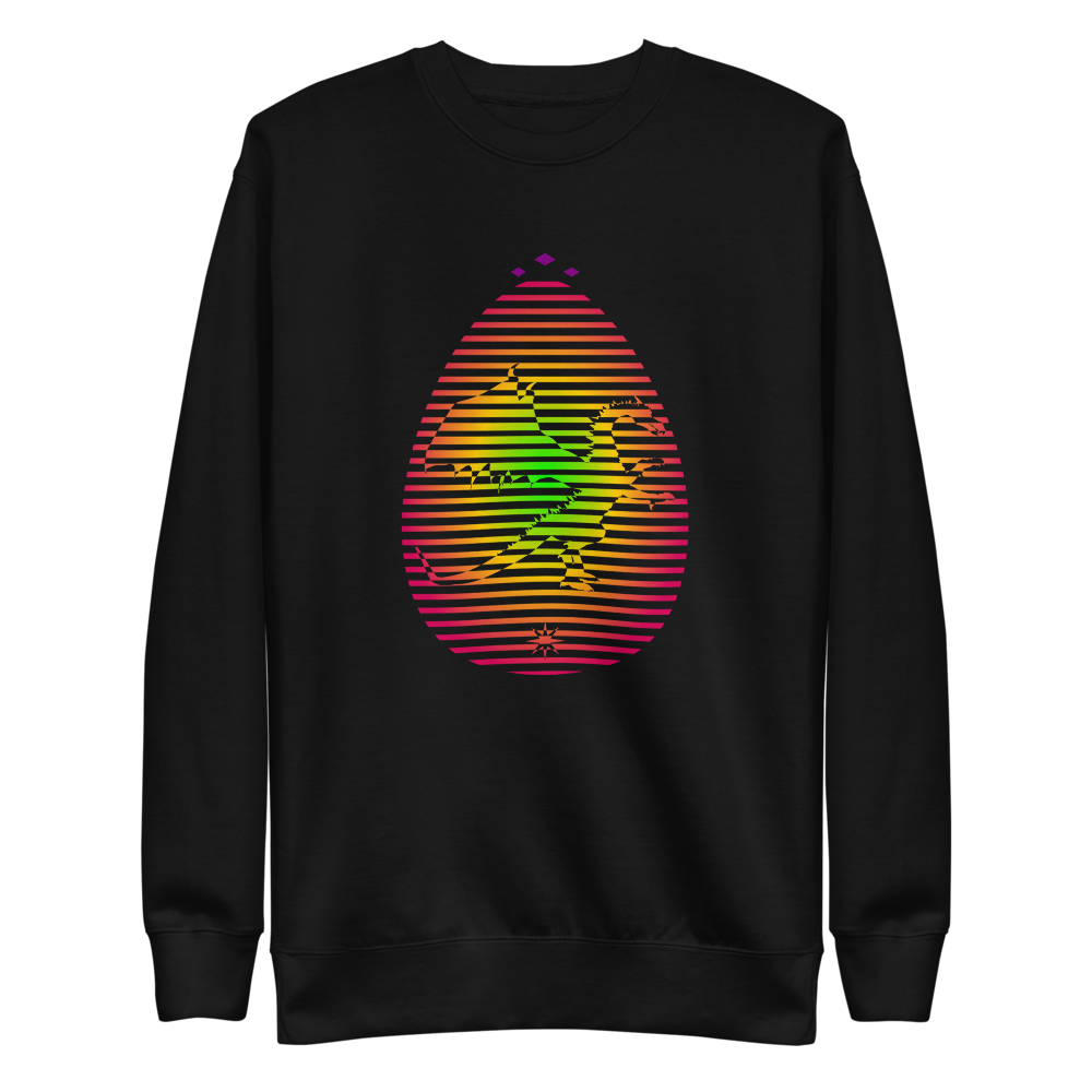 Dragon's Egg | Colors On Black Sweatshirt