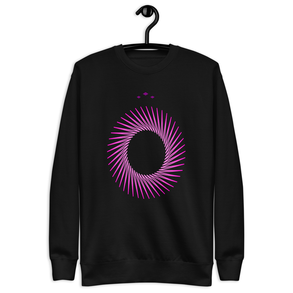 Pink A Hole | Pink On Black Sweatshirt