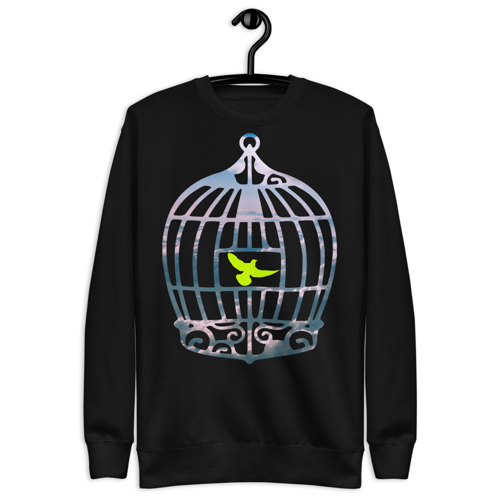 Uncaged | Green On Black Sweatshirt