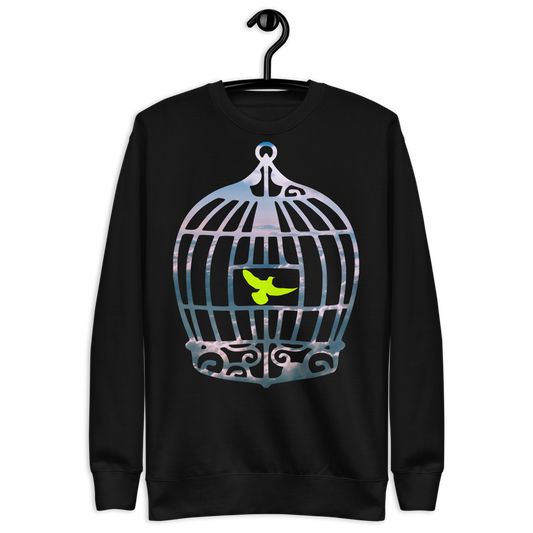 Uncaged | Green On Black Sweatshirt