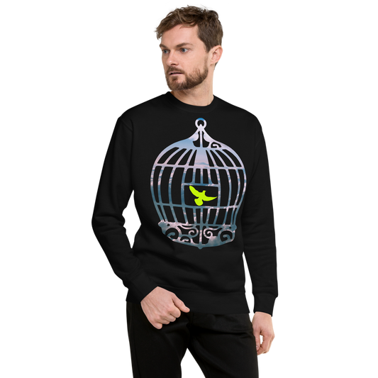 Uncaged | Green On Black Sweatshirt