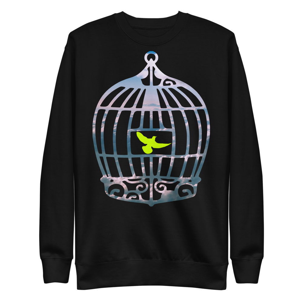 Uncaged | Green On Black Sweatshirt