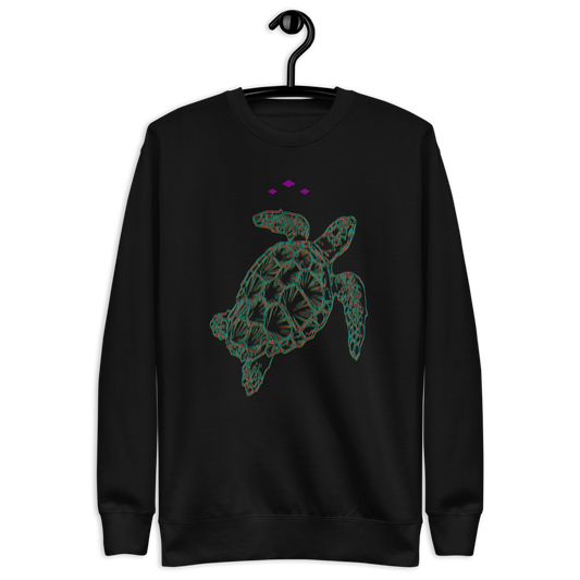 Sea Turtle | Colors On Black Sweatshirt