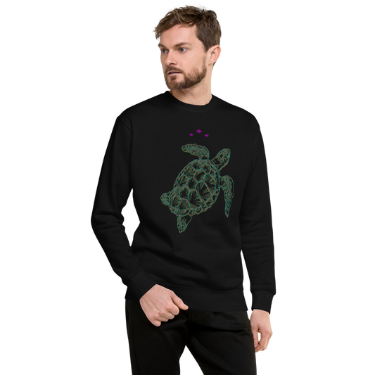 Sea Turtle | Colors On Black Sweatshirt
