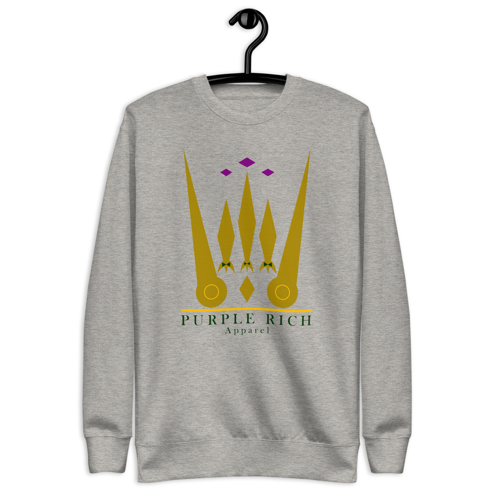 Purple Rich Apparel | Colors On Grey Sweatshirt