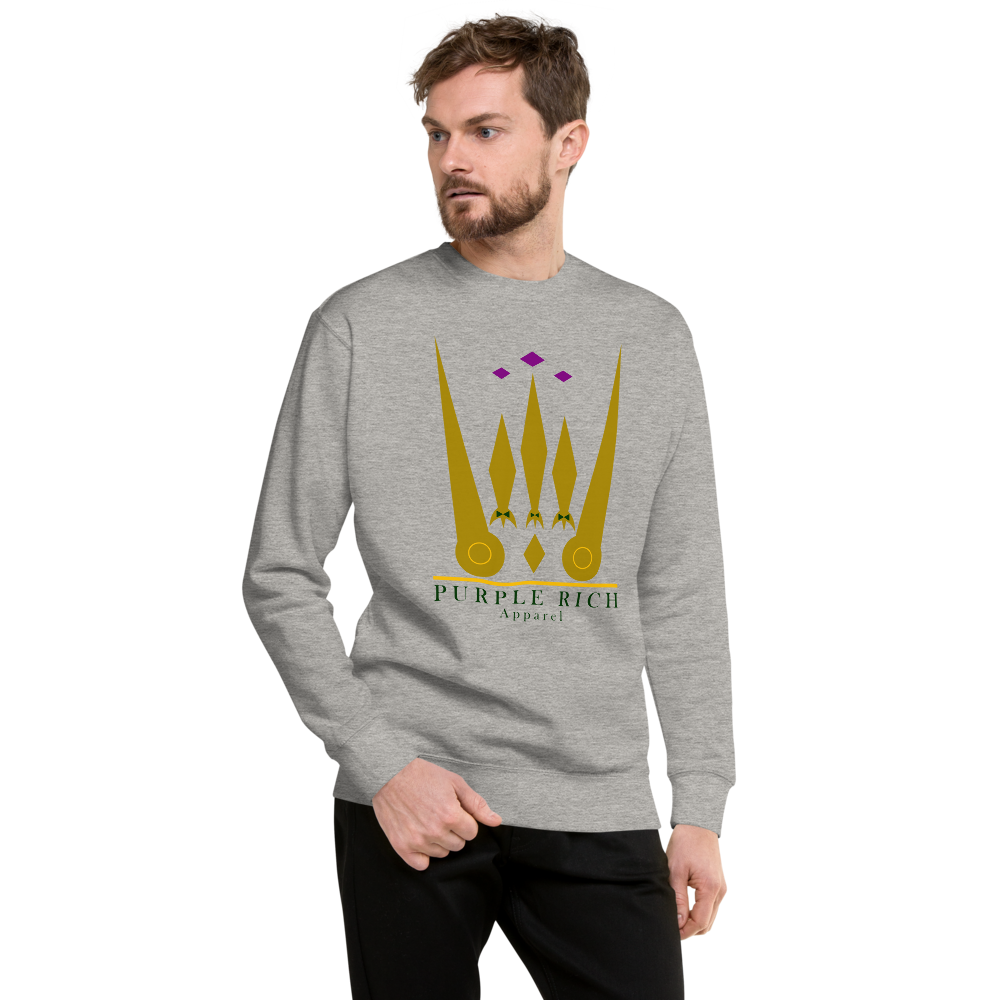 Purple Rich Apparel | Colors On Grey Sweatshirt