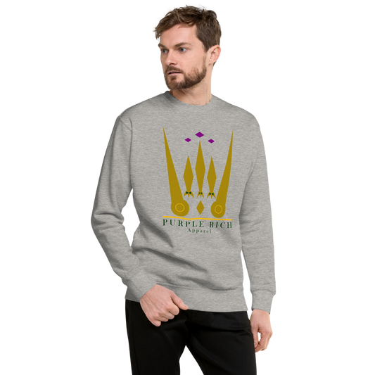 Purple Rich Apparel | Colors On Grey Sweatshirt