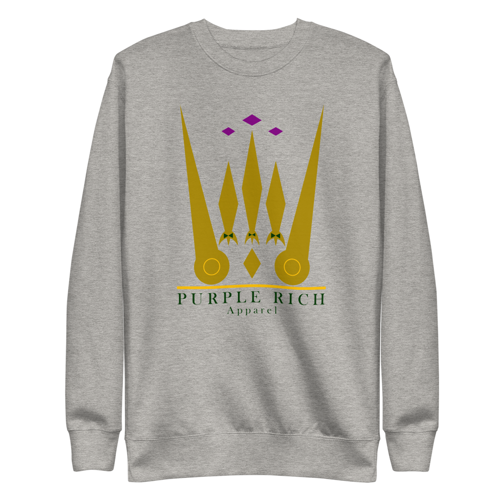 Purple Rich Apparel | Colors On Grey Sweatshirt