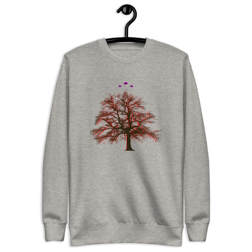 Tree's Light | Red On Grey Sweatshirt