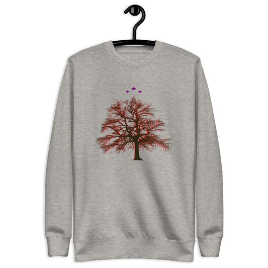 Tree's Light | Red On Grey Sweatshirt