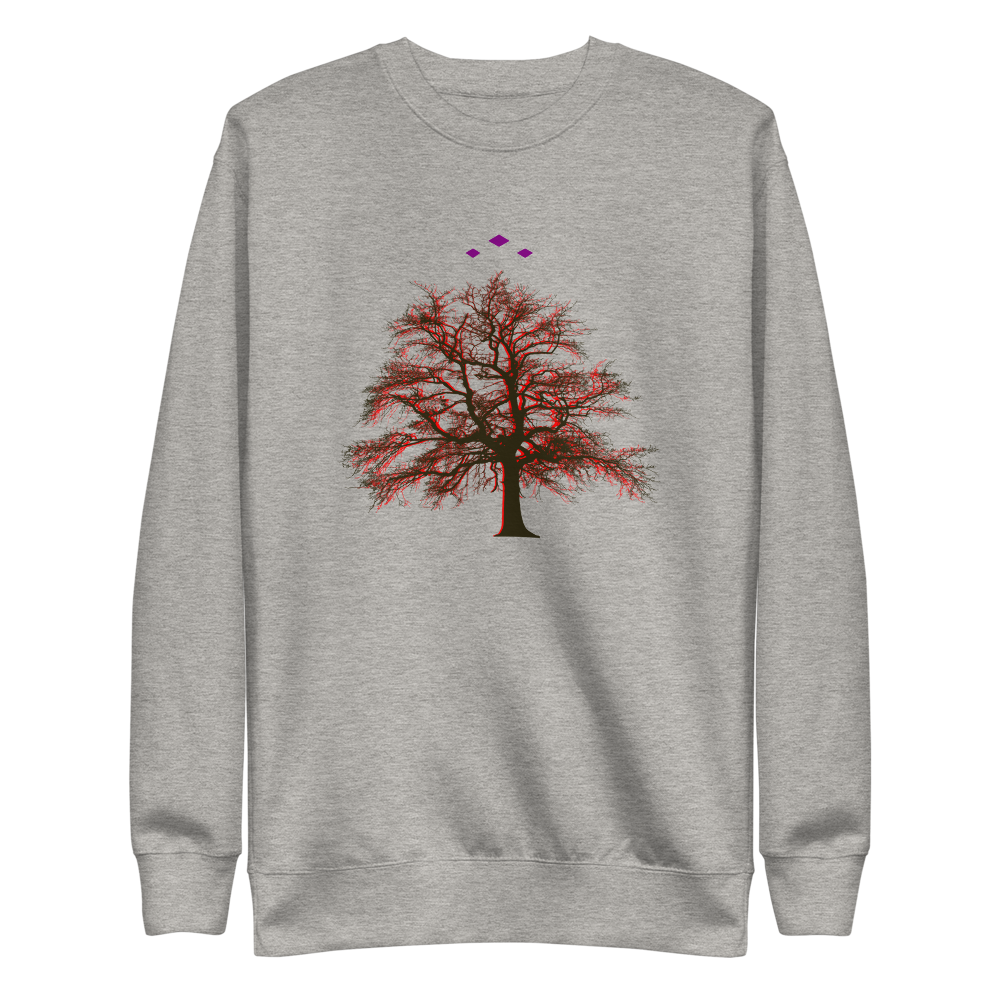 Tree's Light | Red On Grey Sweatshirt