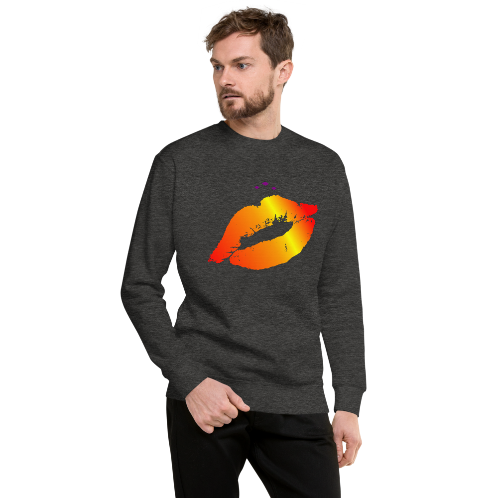 Kiss Me | Fire On Charcoal Sweatshirt