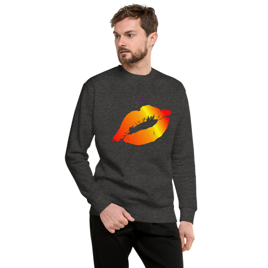 Kiss Me | Fire On Charcoal Sweatshirt