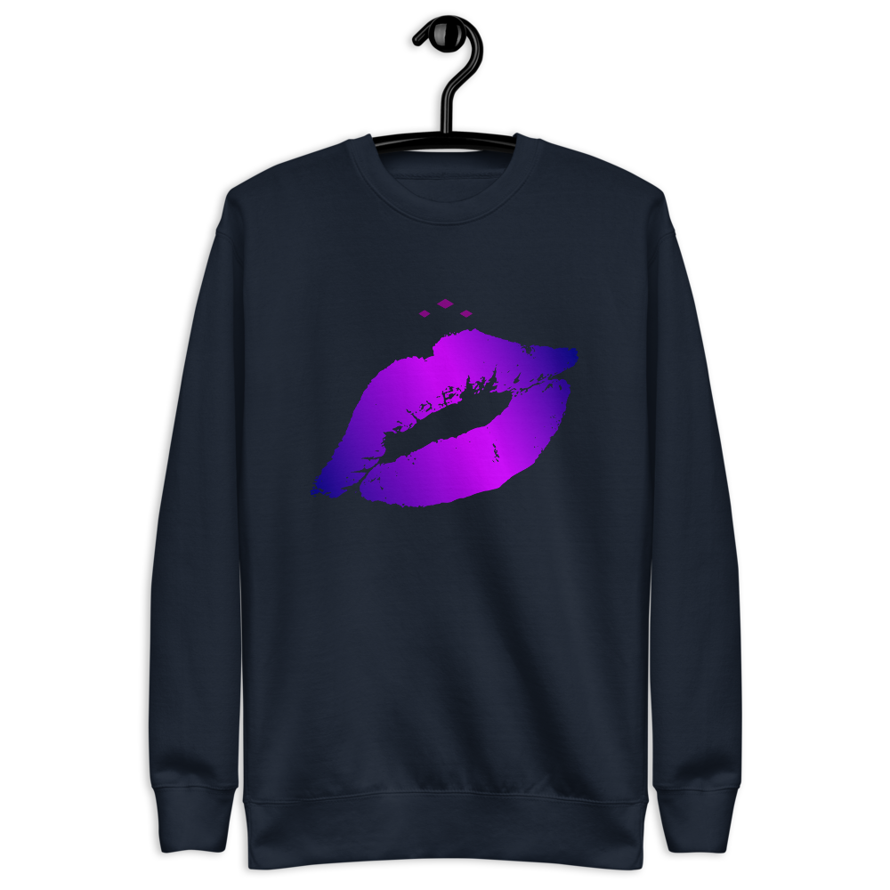 Kiss Me | Colors On Navy Sweatshirt