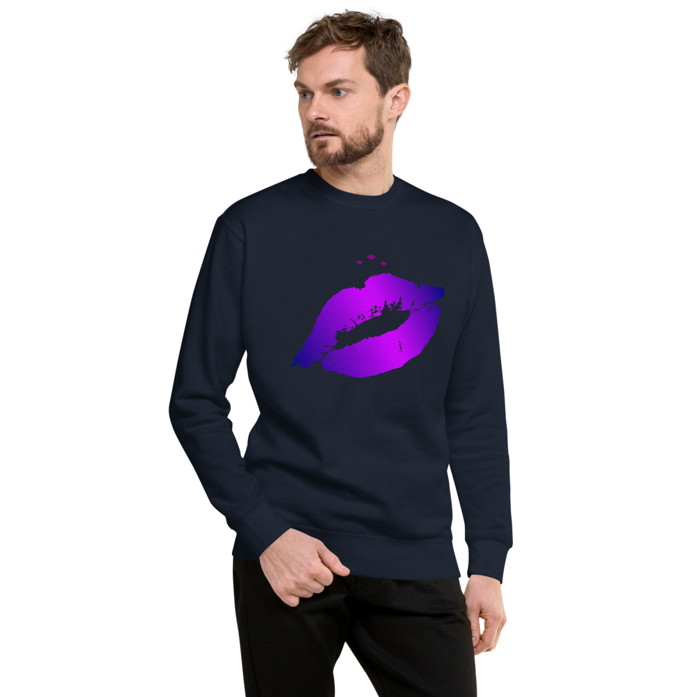 Kiss Me | Colors On Navy Sweatshirt