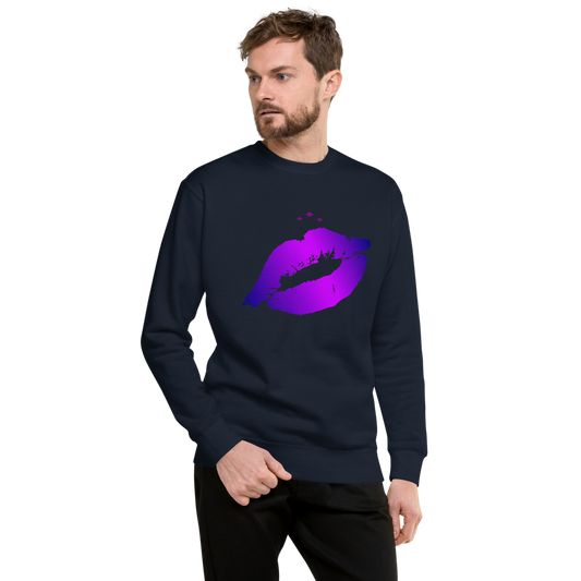 Kiss Me | Colors On Navy Sweatshirt