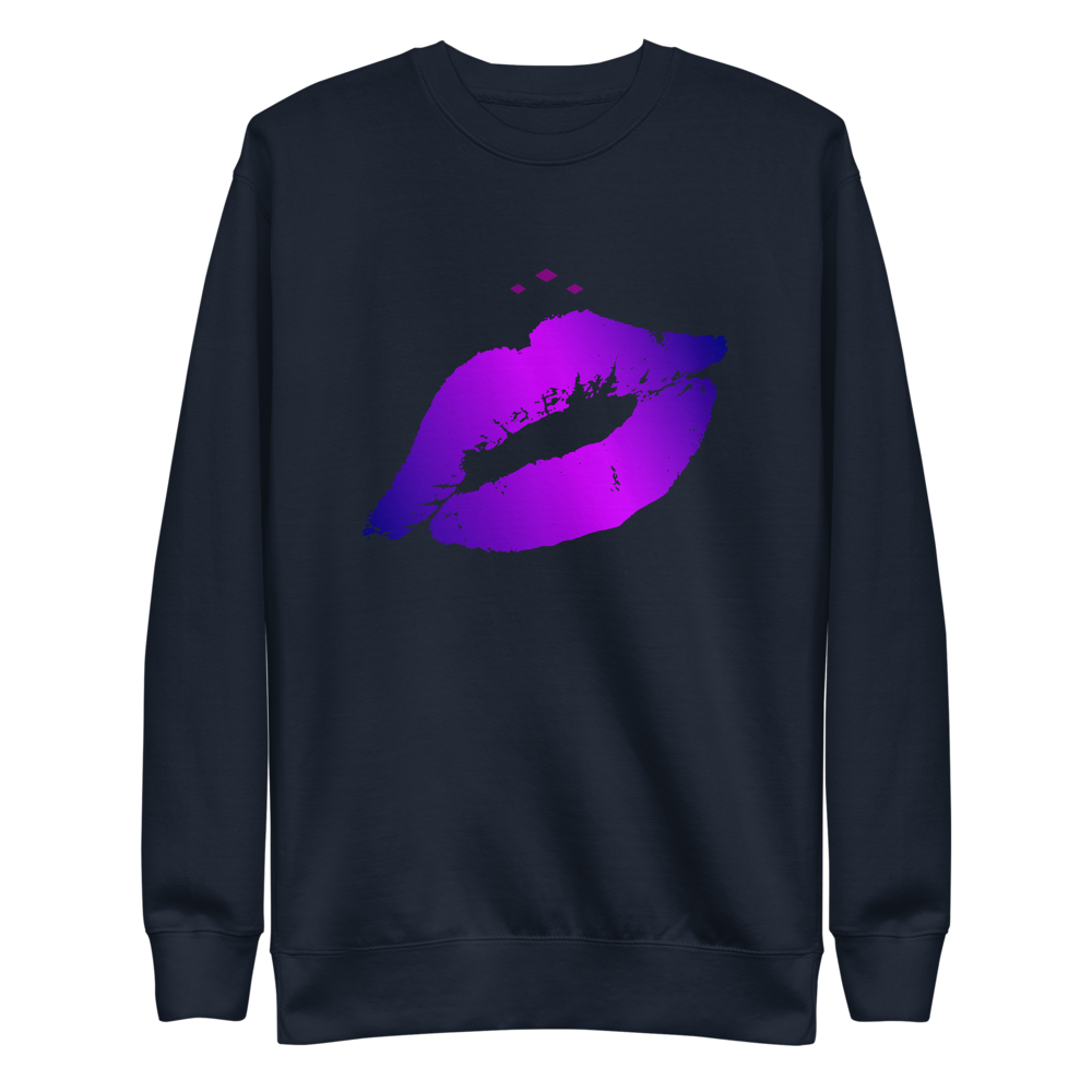 Kiss Me | Colors On Navy Sweatshirt