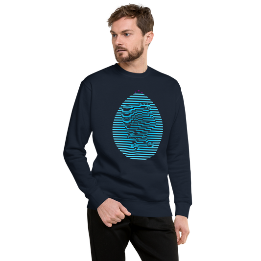 Rooster | Blue On Navy Sweatshirt