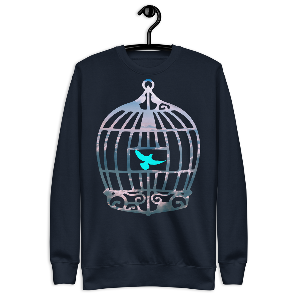 Uncaged | Blue On Navy Sweatshirt