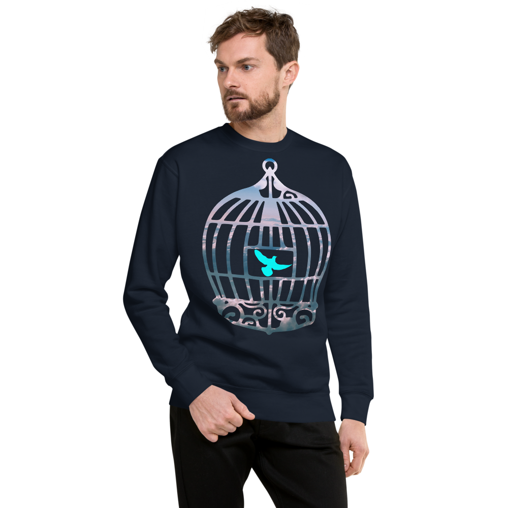 Uncaged | Blue On Navy Sweatshirt