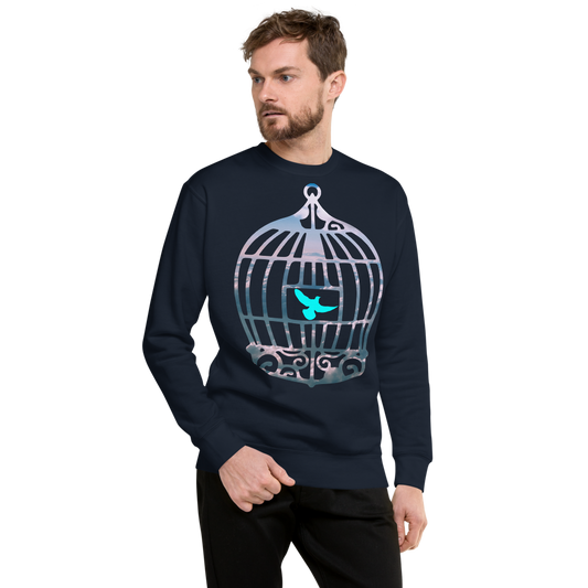 Uncaged | Blue On Navy Sweatshirt