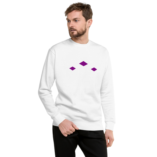 We Are Here | Purple On White Sweatshirt