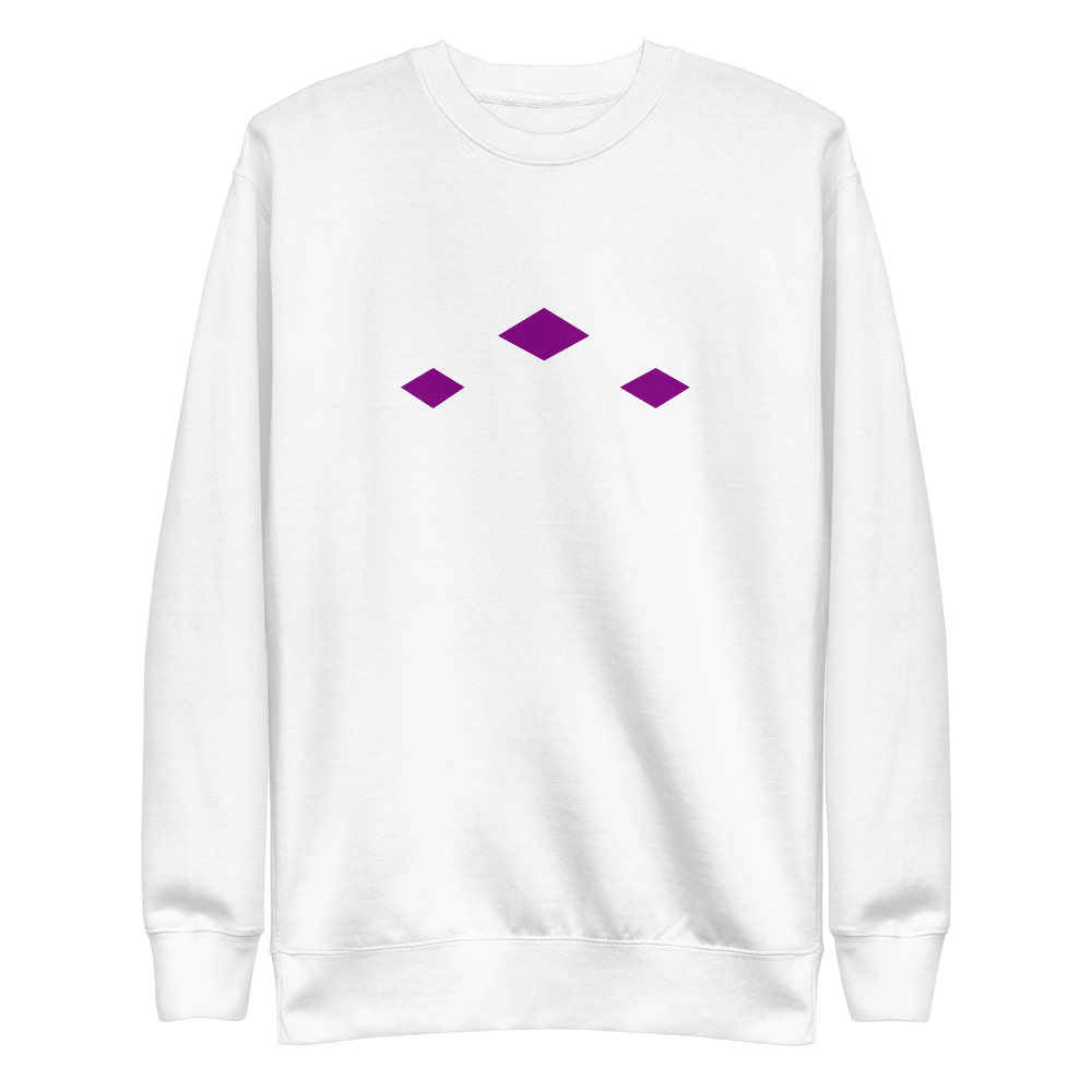 We Are Here | Purple On White Sweatshirt