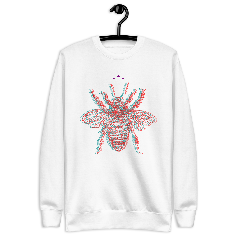 Buzzed Bee | Colors On White Sweatshirt