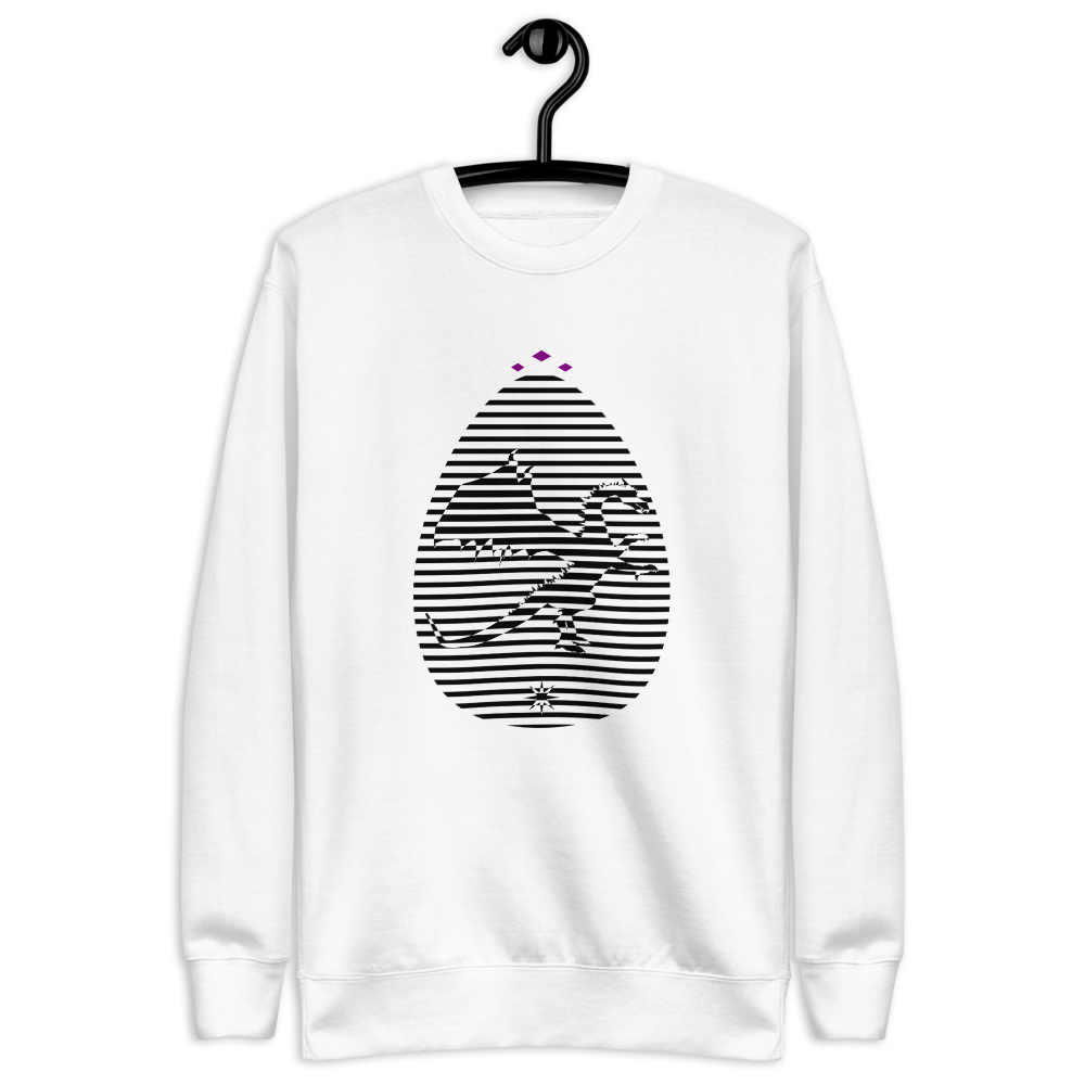 Dragon's Egg | Black On White Sweatshirt