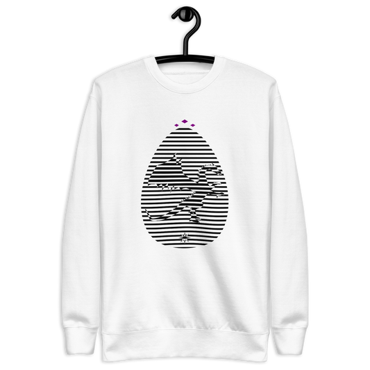 Dragon's Egg | Black On White Sweatshirt