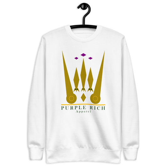 Purple Rich Apparel | Colors On White Sweatshirt