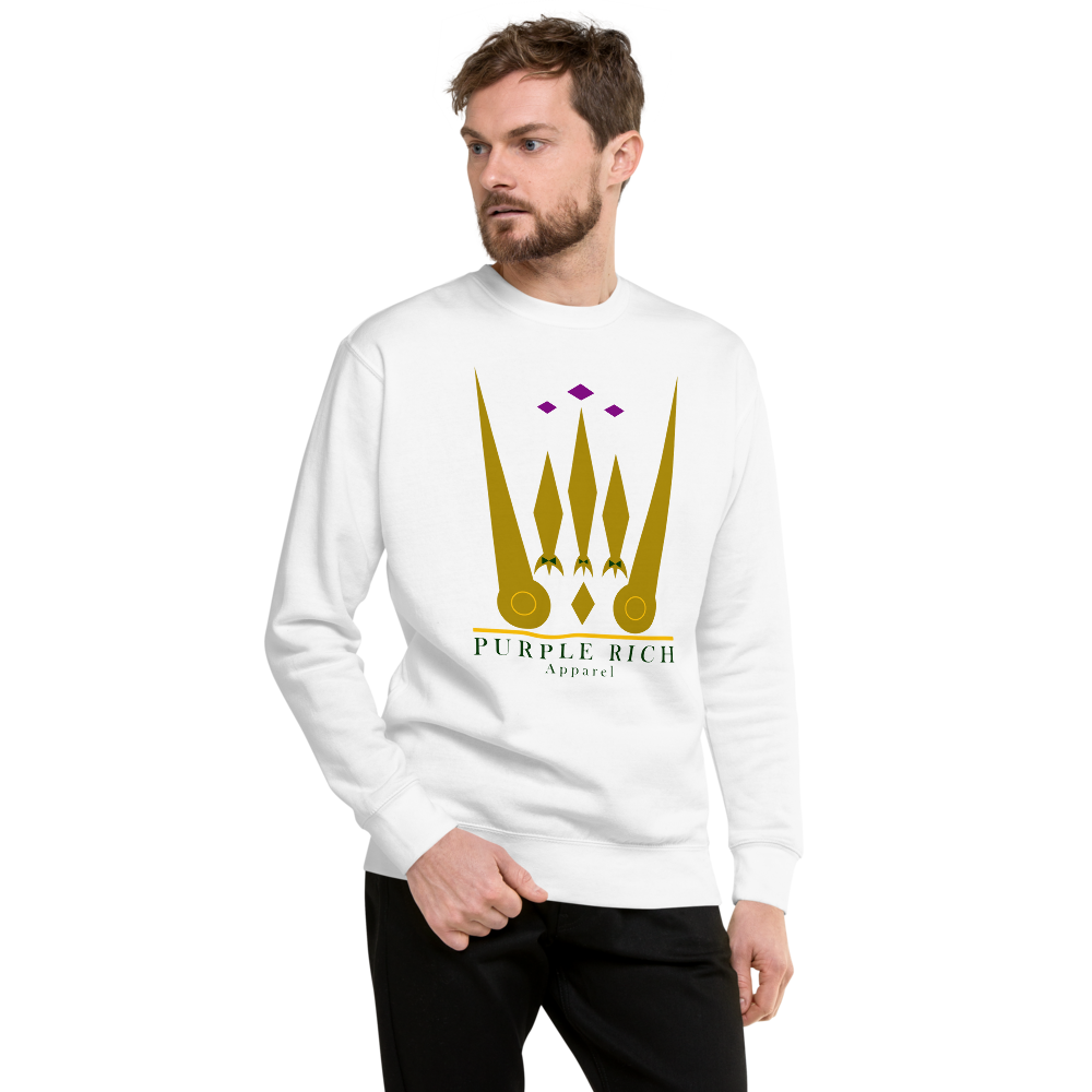 Purple Rich Apparel | Colors On White Sweatshirt