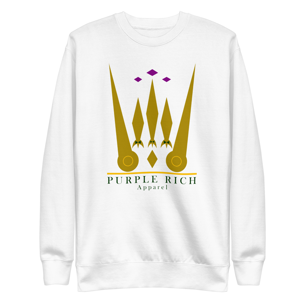 Purple Rich Apparel | Colors On White Sweatshirt