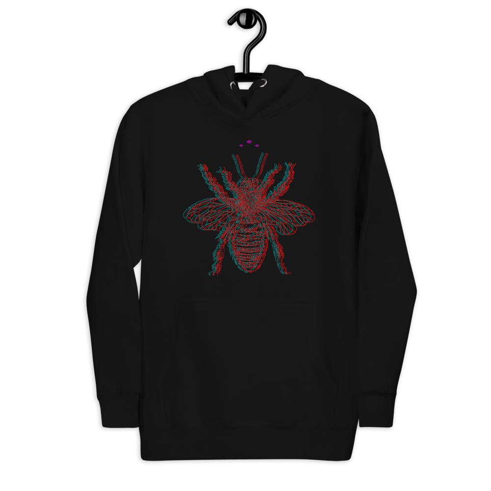 Buzzed Bee | Colors On Black Hoodie