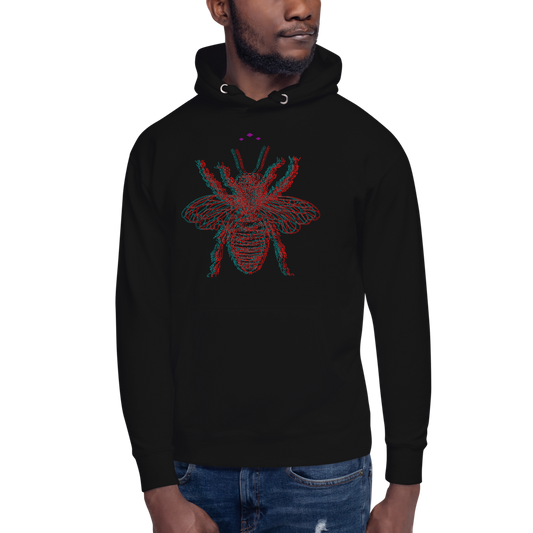 Buzzed Bee | Colors On Black Hoodie