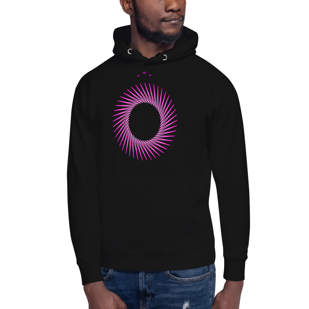 Pink A Hole | Pink On Black Hoodie