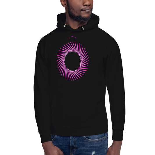 Pink A Hole | Pink On Black Hoodie