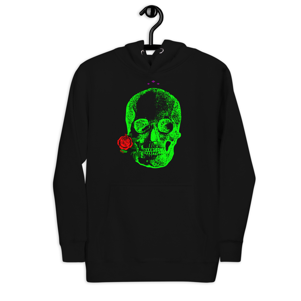 Romance 4Ever | Green On Black Hoodie