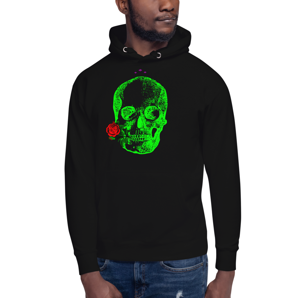 Romance 4Ever | Green On Black Hoodie