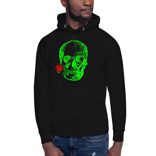 Romance 4Ever | Green On Black Hoodie