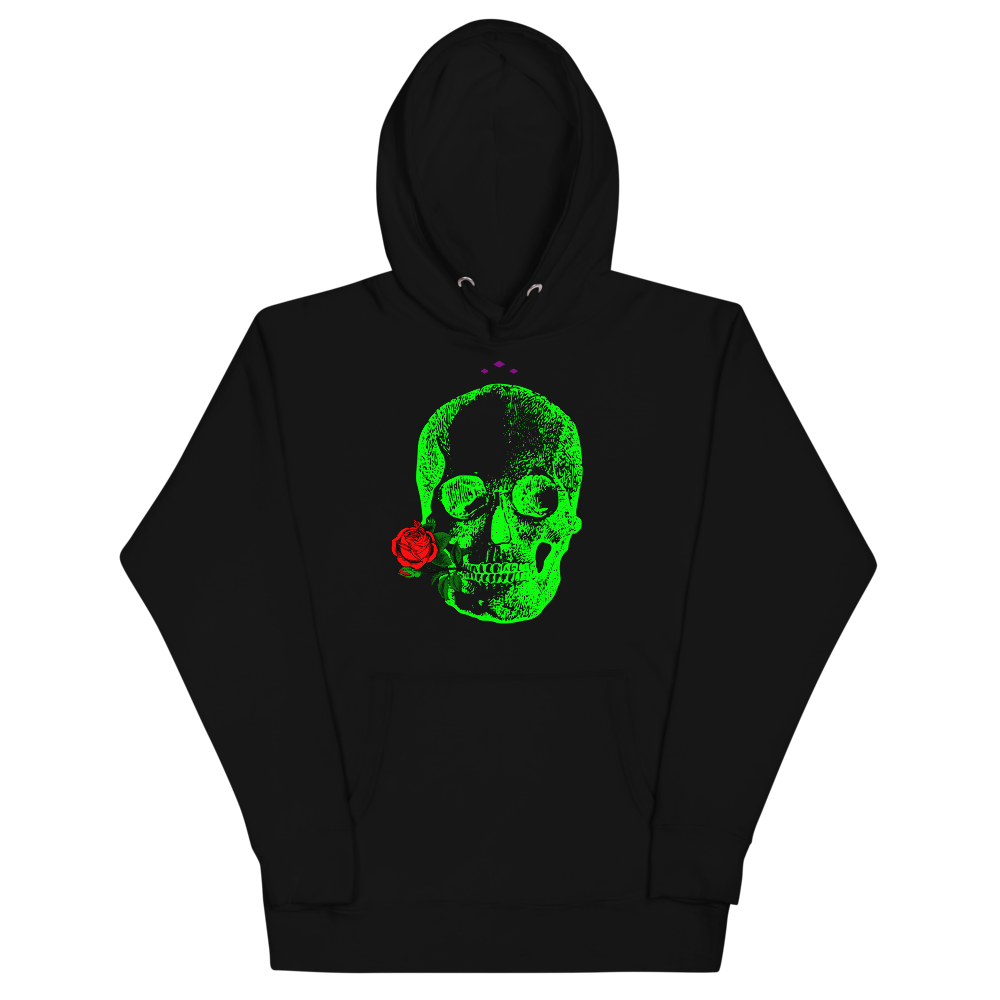 Romance 4Ever | Green On Black Hoodie