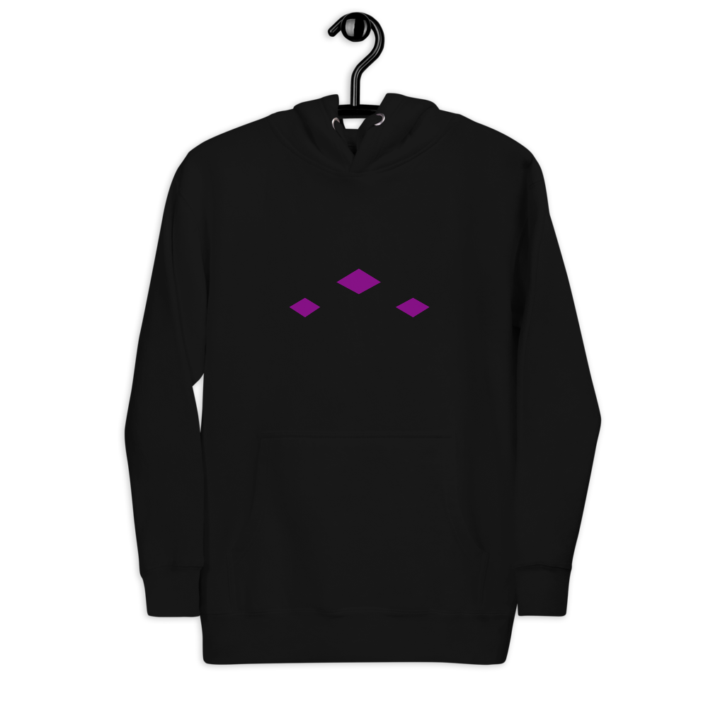 We Are Here | Purple On Black Hoodie