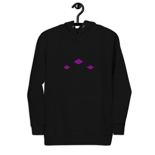 We Are Here | Purple On Black Hoodie
