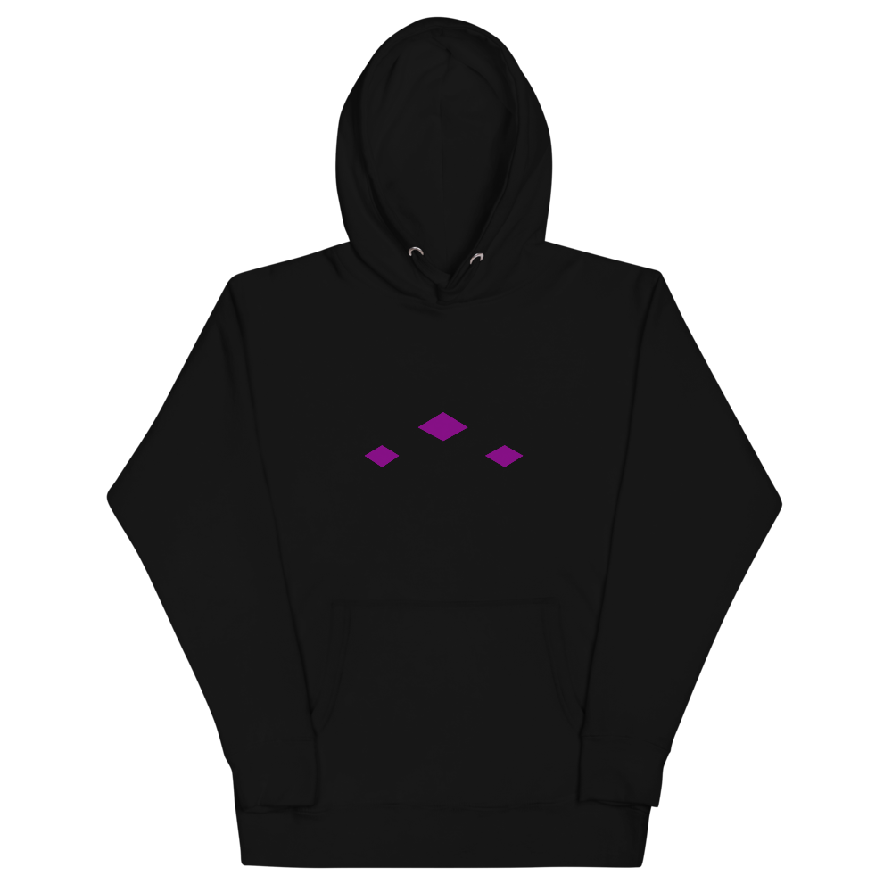 We Are Here | Purple On Black Hoodie